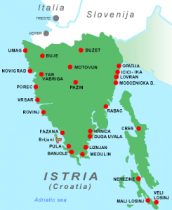 L'Istria, ora territorio croato. Questa regione era reclamata a gran voce dagli irridentisti.