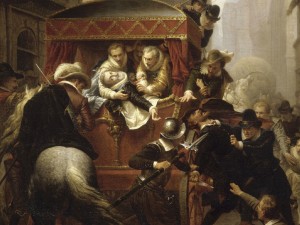 "L'assassinio di Enrico IV di Francia" dipinto dal pittore Charles-Gustave Housez nel XIX secolo.